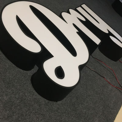 लाइट बॉक्स आकार विज्ञापन चैनल पत्र साइन यूवी प्रिंटिंग 3 डी प्रबुद्ध यूएल