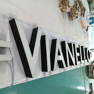 राल तरल एल्यूमिनियम स्टोरफ्रंट चैनल पत्र साइन सीई आरओएचएस