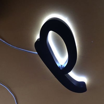 स्टेनलेस स्टील बैकलिट पत्र साइन नाई की दुकान लोगो 3000K-10000K