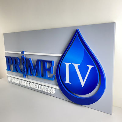 20 मिमी बैकलिट स्टेनलेस स्टील पत्र एसएमडी 5050 एलईडी प्रबुद्ध साइन बोर्ड