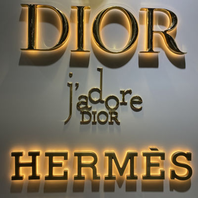 OEM ODM बैकलिट लेटर साइन ऐक्रेलिक ग्लो साइन बोर्ड मिरर फिनिश