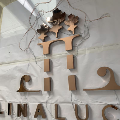 OEM प्रबुद्ध रोशन चैनल पत्र साइन्स बैकलिट मिरर पोलिश