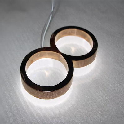 गोल्ड मिरर हाउस नंबर साइन होटल डोर नंबर प्लेट्स DC12V