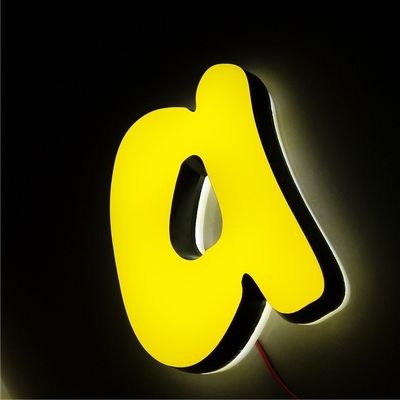 विज्ञापन शॉपफ्रंट एलईडी ऐक्रेलिक पत्र साइनेज 12VDC