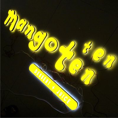 विज्ञापन शॉपफ्रंट एलईडी ऐक्रेलिक पत्र साइनेज 12VDC