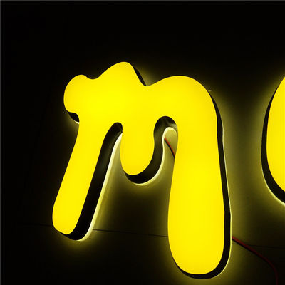 विज्ञापन शॉपफ्रंट एलईडी ऐक्रेलिक पत्र साइनेज 12VDC