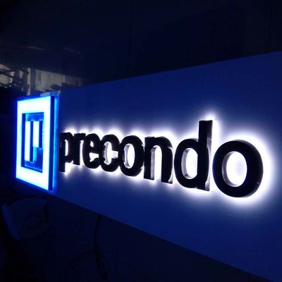 शॉपफ्रंट पारभासी ऐक्रेलिक बैकलिट पत्र कंपनियों के लिए 40 सेमी पर हस्ताक्षर करते हैं