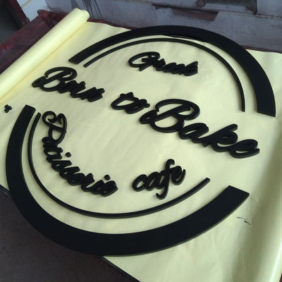 एक्रिलिक 3 डी पत्र साइन गैर प्रबुद्ध व्यापार लोगो वॉल माउंट लोगो साइन पत्र