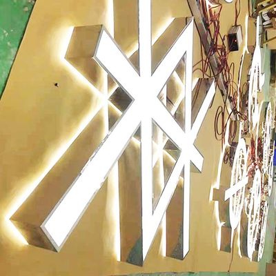 घटनाओं सीई आरओएचएस के लिए स्टेनलेस स्टील लोगो विशालकाय लाइट अप लेटर साइन्स