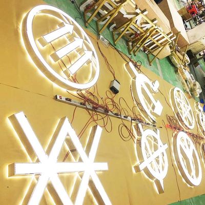 घटनाओं सीई आरओएचएस के लिए स्टेनलेस स्टील लोगो विशालकाय लाइट अप लेटर साइन्स