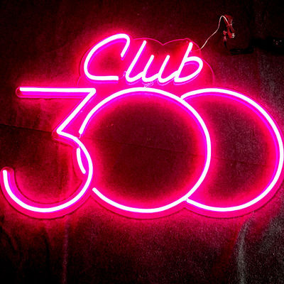 एक्रिलिक एलईडी नियॉन साइन वॉल माउंट गुलाबी नियॉन लाइट साइन 12VDC