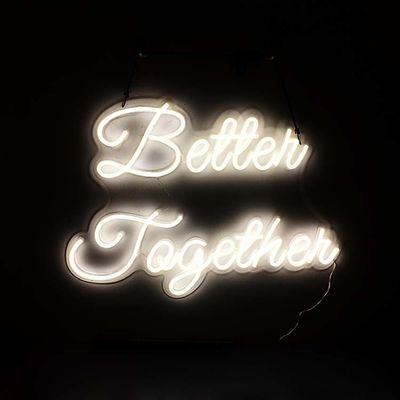 सफेद रंग एलईडी नियॉन साइन बेहतर एक साथ 12VDC