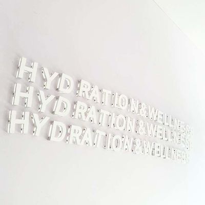 व्यापार लोगो इंडोर सजावट के संकेतों के लिए स्पष्ट प्लास्टिक पत्र