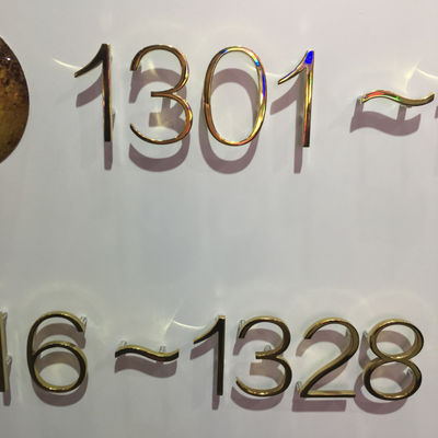 प्रबुद्ध स्टेनलेस स्टील 304 धातु पता संकेत पेंच माउंट