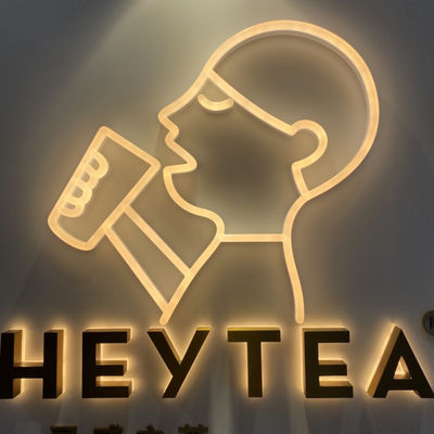 आउटडोर 3 डी प्रबुद्ध हेलो लिट साइन लेटर्स वॉल माउंटेड UL