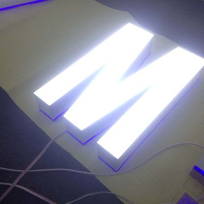 दुकानों के लिए वॉल माउंट 3-5 मिमी एक्रिलिक स्टोरफ्रंट साइन फ्रंट लिट चैनल पत्र