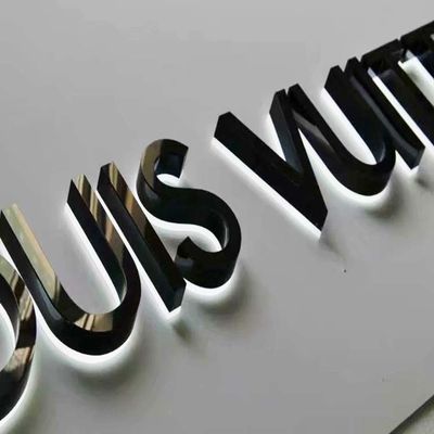 मेटल रिवर्स लिट चैनल लेटर साइन्स जाइंट लाइट अप लेटर OEM ODM