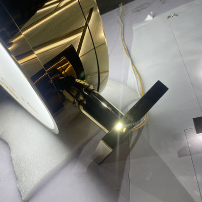 गोल चमकदार ऐक्रेलिक लाइटबॉक्स साइनेज स्टोर एंटी रस्ट एंटी सेप्टिक का उपयोग करें