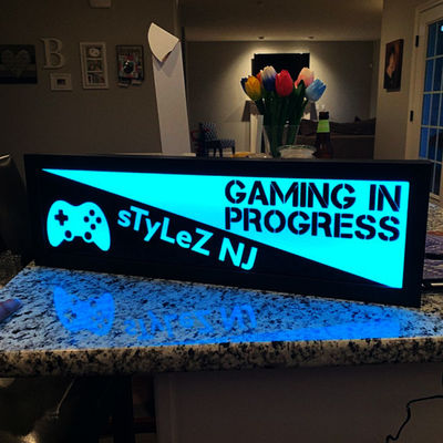 सीई आरओएचएस वॉल माउंट लाइट बॉक्स साइनेज एलईडी बीयर बार शॉपफ्रंट साइनबोर्ड