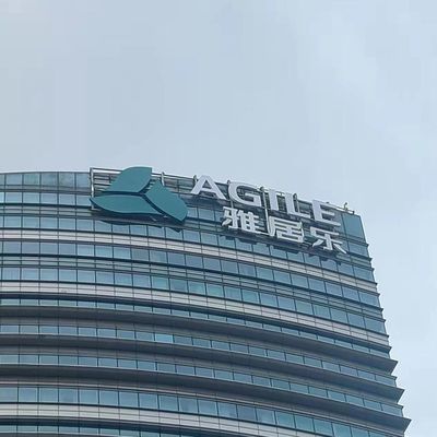 3-5 मिमी एक्रिलिक बिल्डिंग साइन यूवी मुद्रित फैब्रिकेटेड स्टेनलेस स्टील पत्र