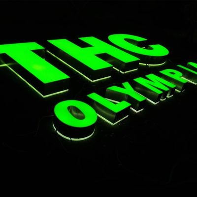 000 घंटे जीवनकाल एलईडी साइन चैनल पत्र साइन उच्च चमक टिकाऊ मौसम प्रतिरोधी वाणिज्यिक विज्ञापन प्रदर्शन