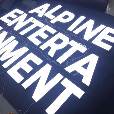 कस्टम 3 डी एलईडी लोगो स्टोरफ्रंट साइन स्टेनलेस स्टील इलेक्ट्रोप्लेटिंग