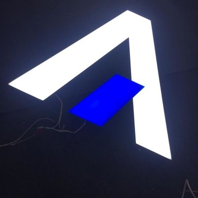 कस्टम 3 डी एलईडी लोगो स्टोरफ्रंट साइन स्टेनलेस स्टील इलेक्ट्रोप्लेटिंग