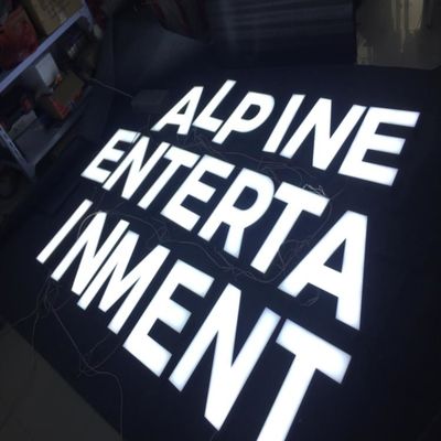 कस्टम 3 डी एलईडी लोगो स्टोरफ्रंट साइन स्टेनलेस स्टील इलेक्ट्रोप्लेटिंग