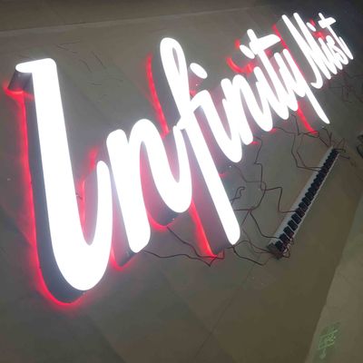 आउटडोर कस्टम लेजर कट मेटल लोगो साइन्स लाइट अप साइन बोर्ड हाईस्पैन