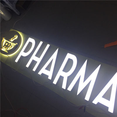 आउटडोर कस्टम लेजर कट मेटल लोगो साइन्स लाइट अप साइन बोर्ड हाईस्पैन