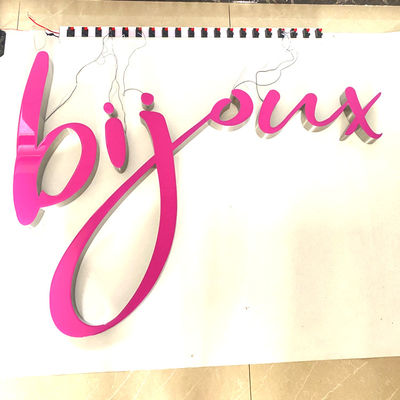 ओडीएम बिल्डिंग कर्सिव लेटर्स 3डी लेटर साइन मेटल इल्युमिनेटेड बोर्ड एक्रेलिक