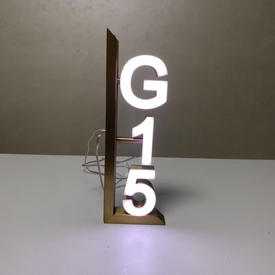 रोशन 304 स्टेनलेस स्टील पत्र धातु पता संकेत पॉलिश ब्रश