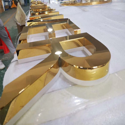 फैब्रिकेटेड रिटेल स्टोर लोगो 3D लेटर साइन 3cm-15cm गहराई