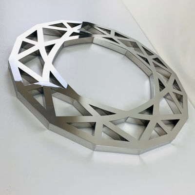 Customzied Storefront सिल्वर मिरर 3D लेटर साइन बैकलिट फ्रंटलाइट