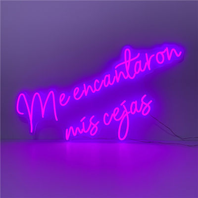 पर्पल फ्लेक्सिबल एलईडी नियॉन साइन वॉल माउंटेड इल्यूमिनेटेड 51200 आवर्स