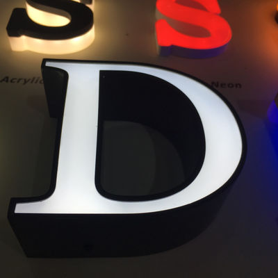 एल्युमिनियम ट्रिम कैप चैनल लेटर साइन फ्रंट लिट 6500K 4500k